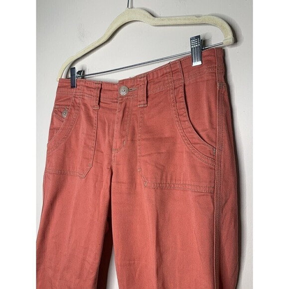 Jag Jeans Women's Cargo Capri's Size 4 Orange Cotton Cargo Pockets Classic Fit - Picture 3 of 9